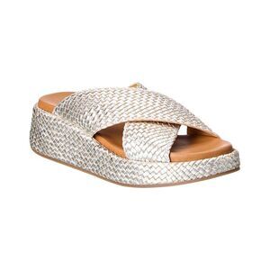 Seychelles Key West Leather Platform Sandal, Silver